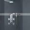 HM002 Luxury concealed thermostatic black rustic shower body set chrome bathroom