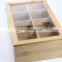 Visible Acrylic Cover Tea Box Packaging Wood