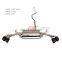 super racing tailpipe 304 steel exhaust for bmw X5 exhaust mufflers cat back with quad double tip