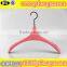 YY0442 pink rubber coated hanger for women clothes rubber paint plastic hanger