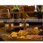 Bamboo Wine and Cheese Board Elegant Charcuterie Boards with Removable Tray Wine Glass Holder Wine and Cheese Caddy