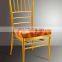 Factory manufacturer hotel banquet gold tiffany chivari chair plastic for outdoor
