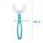 Manual Silicone Baby Children U Shape Toothbrush Oral Care Cleaning Kids Toothbrush