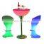 Led Outdoor Furniture Nightclub Modern Glow Illuminated Event Led Light Bar Stool Furniture High Cocktail Table Chair Set