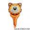 Wholesale Mini Animal Handheld Cartoon Stick Foil Balloons Animal's Head for Event Gifts Kids Toys Party Decoration