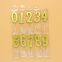 Individual Boxed Gold Number Candles 0-9, Bulk Decor for Dessert Table Parties