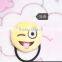 emoji elastic tie hair/emoji Endearing hair bands elastic ribbon for hair ties