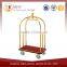 Hotel Brass Finish Luggage Trolley with Clothing Rail