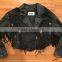 Leather Fringed Cropped Western sexy Cowgirl jacket/Men Motorbike racing Leather Jacket/Motorcycle Biker Jacket/WB-MBJ-501