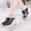 sexy summer fashion wedge high heel sandals with hole durable shoes women 2016