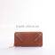 4472- 2016 Belt Decoration PU lichee texture brown hot sale ladies wallet