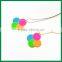 Round Pendant with Fluorescent Color Necklace