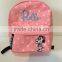 1# cute embroidery tarpaulin backpack with cartoon figure for students