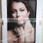 Frameless clip poster frame with glass window