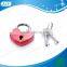 2016 AJF new style and very popular mini zinc alloy red heart love lock