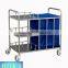 BK818 hospital laundry metal trolley with wheels