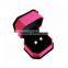New arrival velvet wedding flock ring box with soft sponge insert
