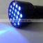 Onlystar GS-8045 21 led blacklight 395nm wavelength smallest aluminium alloy supplier with 3aaa dry battery uv flashlight diving
