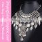 Party Fashion Crystal Diamond Accent Chunky Gold Jewellery Designs Necklace