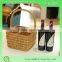 2016 new style brown Wicker Wine Picnic Basket