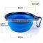 Non-toxic silicone colorful folding pet bowl