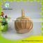 Hand woven wood fruit and vegetable carrying basket