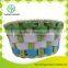 Retail good quality green round fruit paper basket