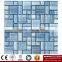 IMARK Blue Color Hand Painting Crystal Glass Mosaic Tiles for Wall Backsplash Code IVG8-044