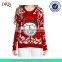 Girl Christmas Santa Embroidered Knitted Pullover Sweater