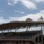 PVC tensile fabric architecture membrane covering stadium grandstand , PVDF tensioned architecture gymnasium