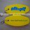 Custom made oval shape pu foam floating key chain / eva floating key ring
