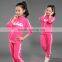 2015 spring and autumn children's clothes sets kids girls velvet suit baby sports wear clothes suits