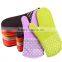 2016 Lengthened cotton oven mitt,silicone oven mitt