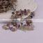 Natural Fluorite Nugget Quartz Chip Bead Rosary Chain, Gold plated Wire Wrapped Chain