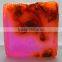 Natural Glycerin Soaps with Dried Blossoms different types 60g. Made in EU. Private Label Available.