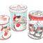 Round Christmas Gift Tin Box Christmas Metal Tin Can