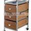 3 MDF drawer storage organizer rolling trolley cart