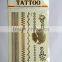 Hot sale gold and silver custom metallic temporary tattoos china