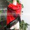 Fringe Hem Custom Winter Pashmina 100% Cashmere Triangle Scarf