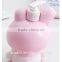 Pink rabbit shape hand wash liquid plastic pump soap bottle