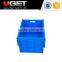 Factory direct cheap price plastic crate with lid made in China