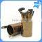 12 Pcs Professional Cosmetic Brush Set Make Up Tool Kits Leather Cup Holder Case Makeup Brushes