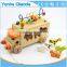 animal Shape Sorter truck and bead maze - Pull Along Toy - animal in many Shape Blocks
