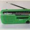 emergency solar power RADIO AM/FM/SW1-2 bands radio crank power radio with LED