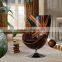 American Replica Leather Egg Chair/Brown Leather Egg Shell Chair