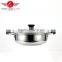 High quality 3pcs stainless steel pots set with glass cover