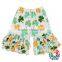 Green Clover Printed Boutique Triple Ruffles Girls Shorts Wholesale Baby Ruffle Shorts