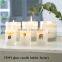 christmas candlestick holders Frosted Glass Flickering Silver Stem Votive Holder