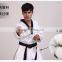 Black V neck high quality factory customized 100% cotton taekwondo uniform