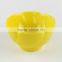 4.5"yellow color flower shape custom ceramic soup bowl